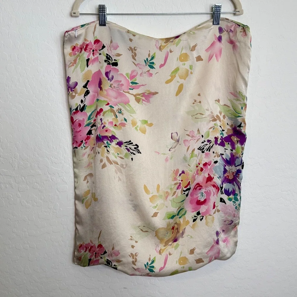 SLPBABY Women 100% Mulberry Silk Pillow Case Cream Floral Zipper Side Classy